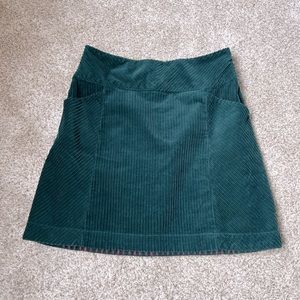 Anthro Maeve Emerald Green Corduroy Skirt